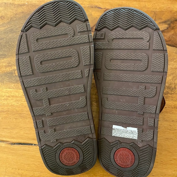 Fitflop Maroon Double-Buckle Sandals - Picture 3 of 4